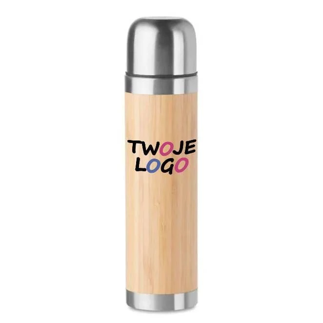 Termos z bambusową obudową CHAN BAMBOO do drukowania logo Zdjęcie