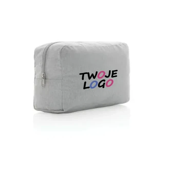 Kosmetyczka AWARE™, niebarwiona bawełna z recyklingu do drukowania logo Zdjęcie