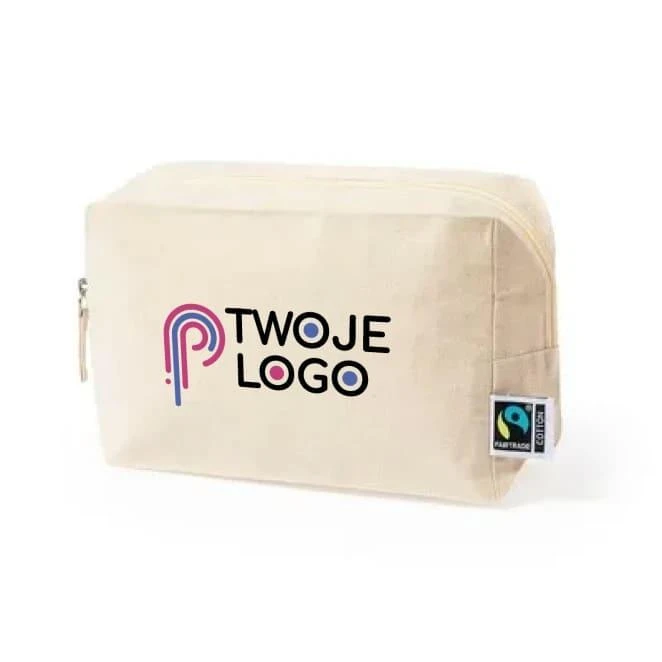 Bawełniana kosmetyczka z logo firmy Zdjęcie