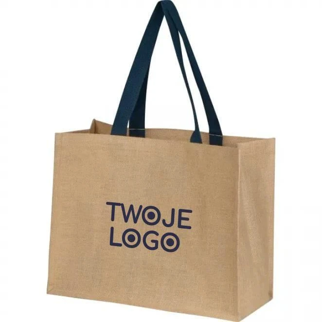 Torba z juty z logo Zdjęcie