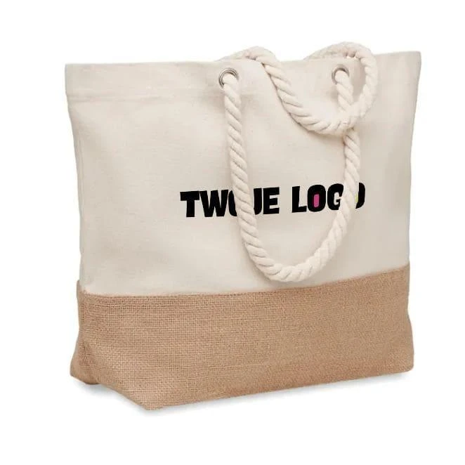 Torba plażowa, płótno 280gr/m² PANTAI z logo firmy Zdjęcie