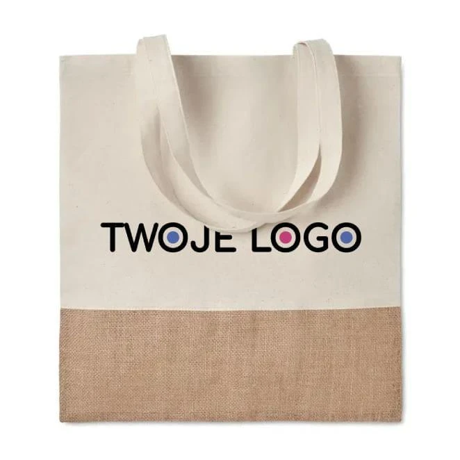 Torba na zakupy z juty INDIA TOTE do naniesienia logo Zdjęcie