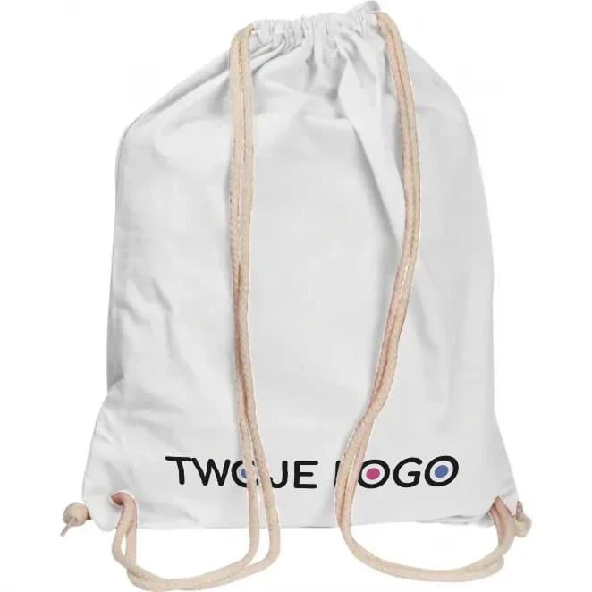 Worek sportowy bawełniany 140 g/m2 CARLSBAD z logo Zdjęcie