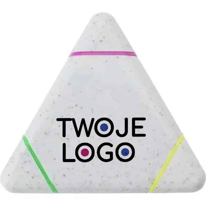 Zakreślacz "trójkąt" z logo firmy Zdjęcie