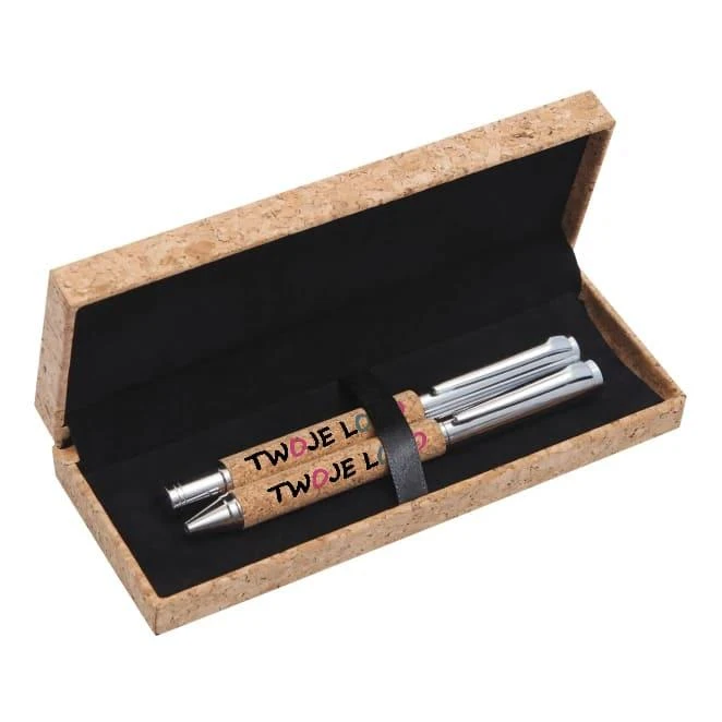 Zestaw piśmienniczy CORK SIGNATURE do naniesienia logo Zdjęcie