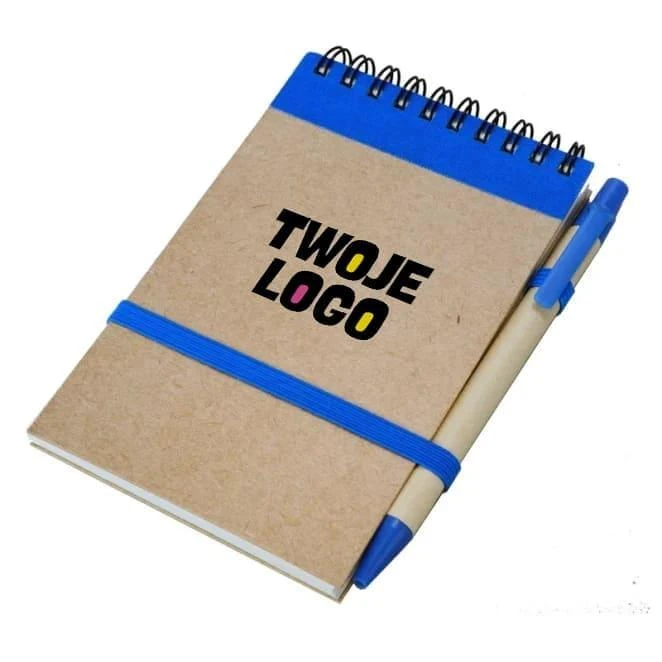 Notes Kraft z długopisem z logo Zdjęcie