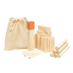 Gra szachy wikingów KUBB do drukowania logo