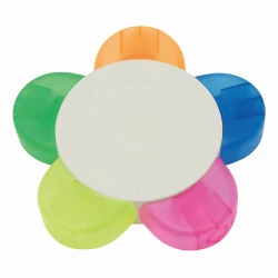 Zakreślacz w kształcie kwiatka FLOWER z nadrukiem logo