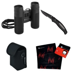 Zestaw lornetka, bandana, nóż CROSSET Schwarzwolf z nadrukiem na zamówienie