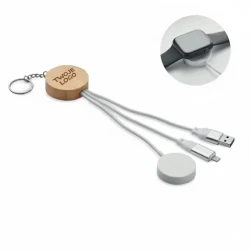 Brelok z kablem 4 w 1 60W BULE do drukowania logo