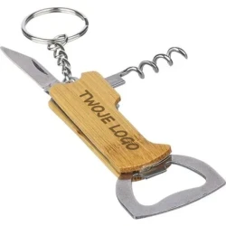 Bambusowy brelok do kluczy 3 w 1 z nadrukiem na zamówienie