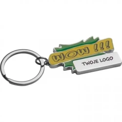 Brelok metalowy CrisMa WOW z nadrukiem logo