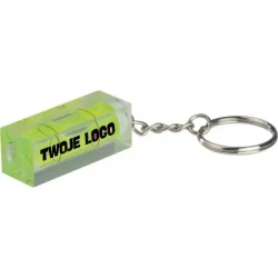 Brelok z poziomicą z logo firmy
