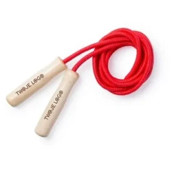 Skakanka z drewnianymi rączkami z logo firmy