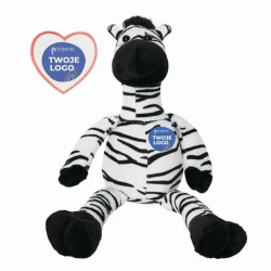 Pluszowa zebra LORENZO do drukowania logo