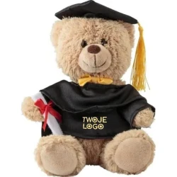 Pluszowy miś uczeń z logo