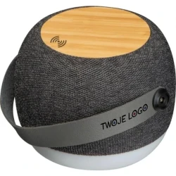 Głośnik bluetooth z ładowarką indukcyjną PIACENZA z logo firmy