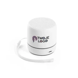 TURING. Przenośny głośnik 3W z 4-godzinną żywotnością baterii na recyklingowanego ABS (100% rABS) z naniesieniem logo