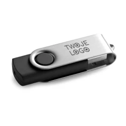 CLAUDIUS 4GB. Pamięć flash USB 4 GB z metalowym klipsem z nadrukiem na zamówienie