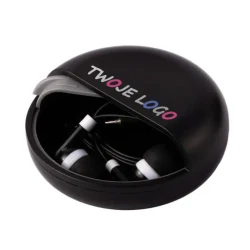 Słuchawki w etui Enlive z nadrukiem logo