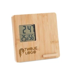 Bambusowa stacja pogodowa FERREL z nadrukiem na zamówienie