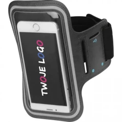 Opaska na rękę z etui na telefon z nadrukiem logo