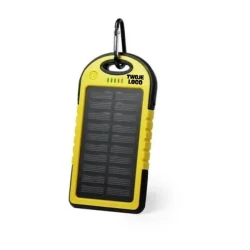 Wodoodporny power bank 4000 mAh, ładowarka słoneczna z nadrukiem logo