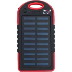Power bank 4000 mAh z ładowarką słoneczną do naniesienia logo