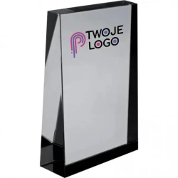 Szklany blok trofeum do drukowania logo