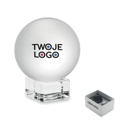Szklana stauetka kula GLASSWARD z logo