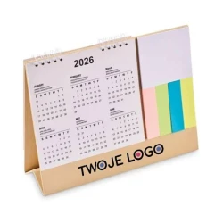 Kalendarz biurkowy z notesem CALENDOO do naniesienia logo
