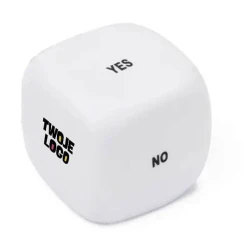 Antystres "kostka decyzyjna" z logo firmy