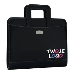 Portfolio NOBLESSE RING, portfolio ze skóry ekologicznej, w formacie A4 z nadrukiem logo