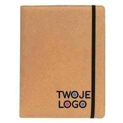 Korkowa teczka konferencyjna A4 z notatnikiem, długopis do drukowania logo