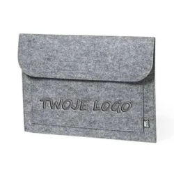 Teczka na dokumenty z filcu RPET, etui na laptopa 15" z logo