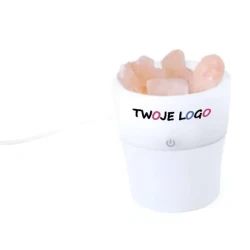 Nawilżacz powietrza, zmieniające kolor podświetlenie, kamienie z soli himalajskiej do drukowania logo