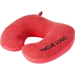 Poduszka podróżna 2 w 1, zagłówek podróżny z nadrukiem logo