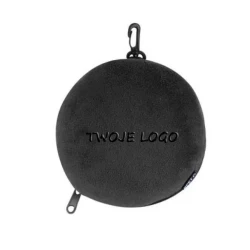 Zagłówek podróżny, maska na oczy z nadrukiem logo