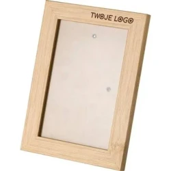 Bambusowa ramka do zdjęć z nadrukiem logo