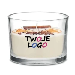 Świeca roślinna 300 gr CITRUS z nadrukiem logo