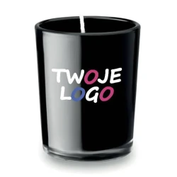 Mała szklana świeca SELIGHT do naniesienia logo