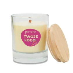 Świeca z woskiem sojowym Tropea z logo