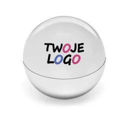 ALBA. Pomadka ochronna, w metalowym opakowaniu w formie kuli, z elementami z materiału ABS do nałożenia logo