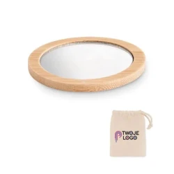 Bambusowe lusterko do makijażu MALAY do naniesienia logo