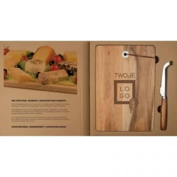 Deska do serów z nożem z naniesieniem logo