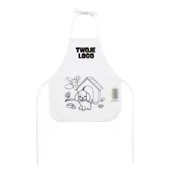 NILO. Fartuch z non-woven dla dzieci do pokolorowania (80 g/m²) do drukowania logo