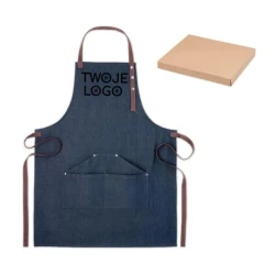 Fartuch dżinsowy 240 gr/m² DENIPUR z logo firmy