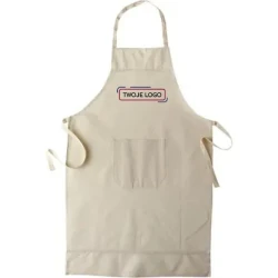 Bawełniany fartuch kuchenny z nadrukiem logo