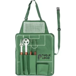 Fartuch, zestaw do grilla "piłka nożna", 3 el. z logo firmy