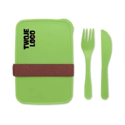 Lunchbox ze sztućcami SUNDAY z nadrukiem logo